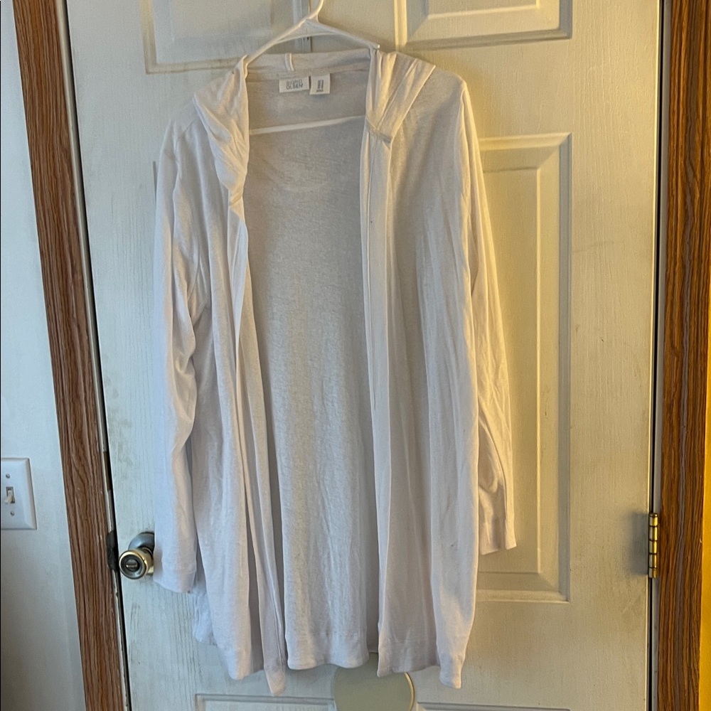 Sigrid Olsen White Hooded Jacket